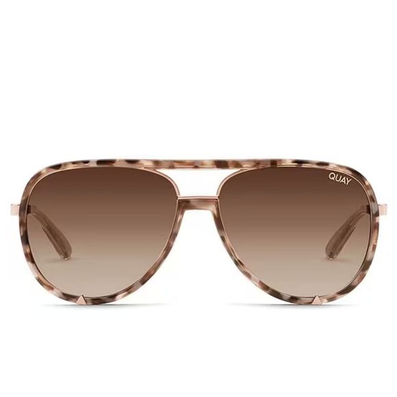 Quay Australia High Profile 51MM Tortoise Aviator Sunglasses - Picture 2 of 9